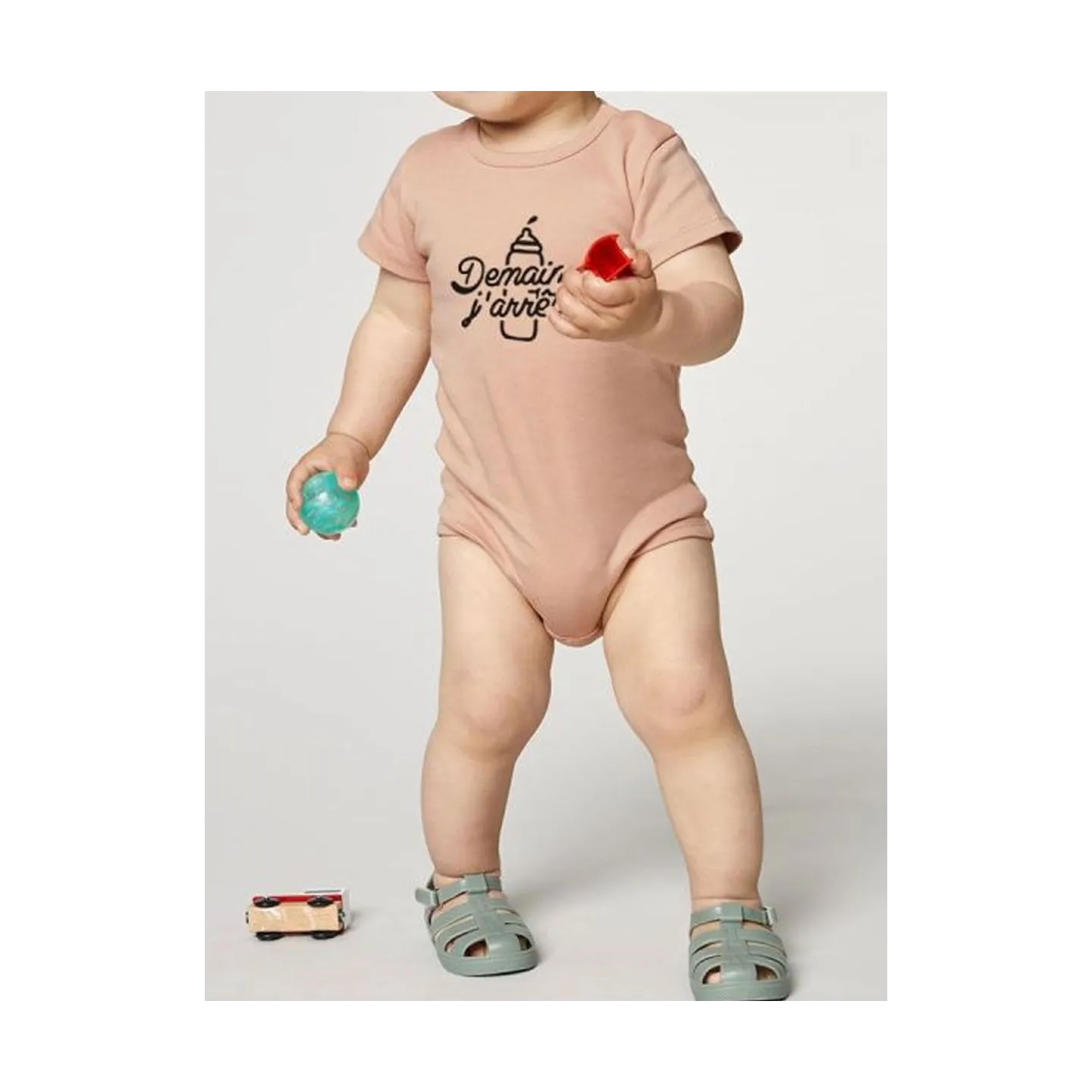 Body bébé ''Demain j'arrête'' (biberon)