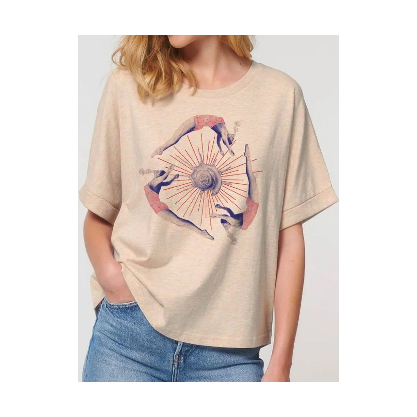 T-shirt femme loose "Nageuses" par Ruliano des Bois
