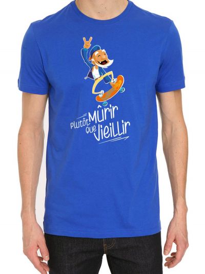 T-shirt homme "PLUTOT MURIR QUE VIEILLIR"