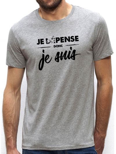 T-shirt homme "Je dépense donc je suis"