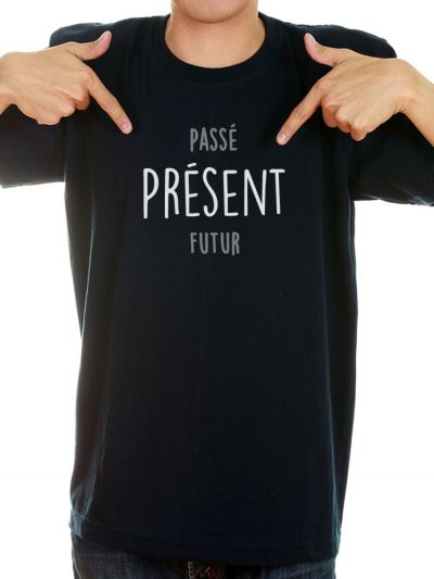 T-shirt homme "passé PRESENT futur"