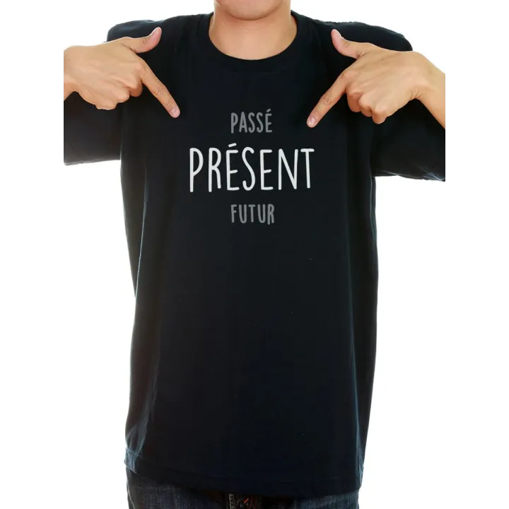 T-shirt homme "passé PRESENT futur"