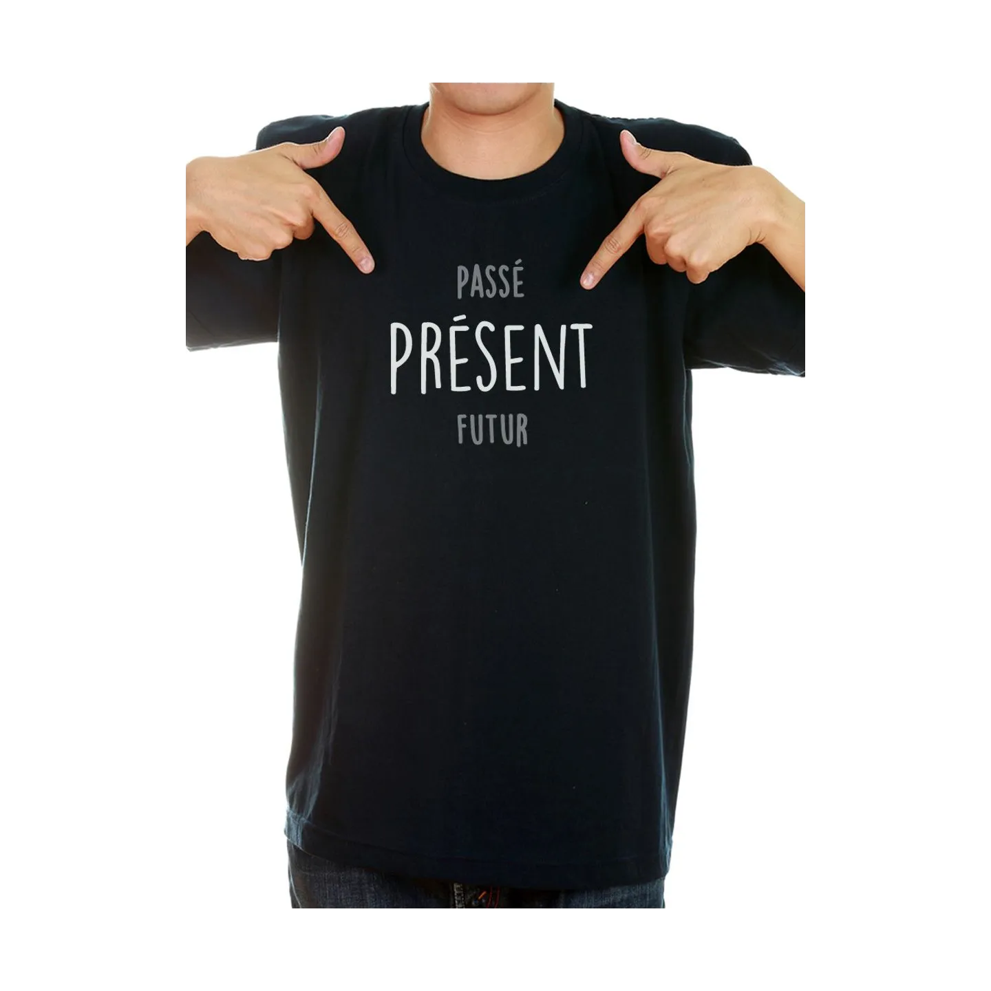 T-shirt homme "passé PRESENT futur"