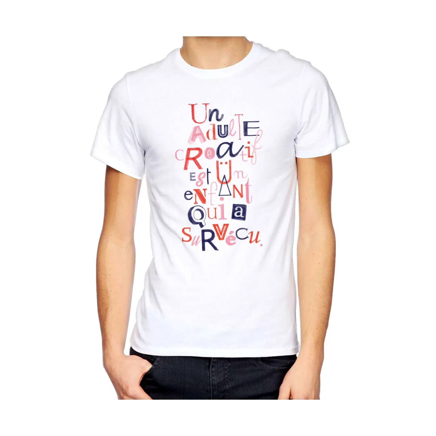 T-shirt homme "Un adulte créatif..."