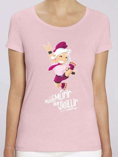 T-shirt femme "Plutôt murir que vieillir"