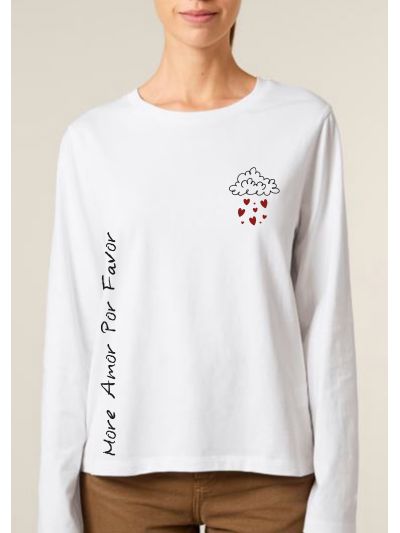 T shirt femme à manches longues "More amor por favor" 