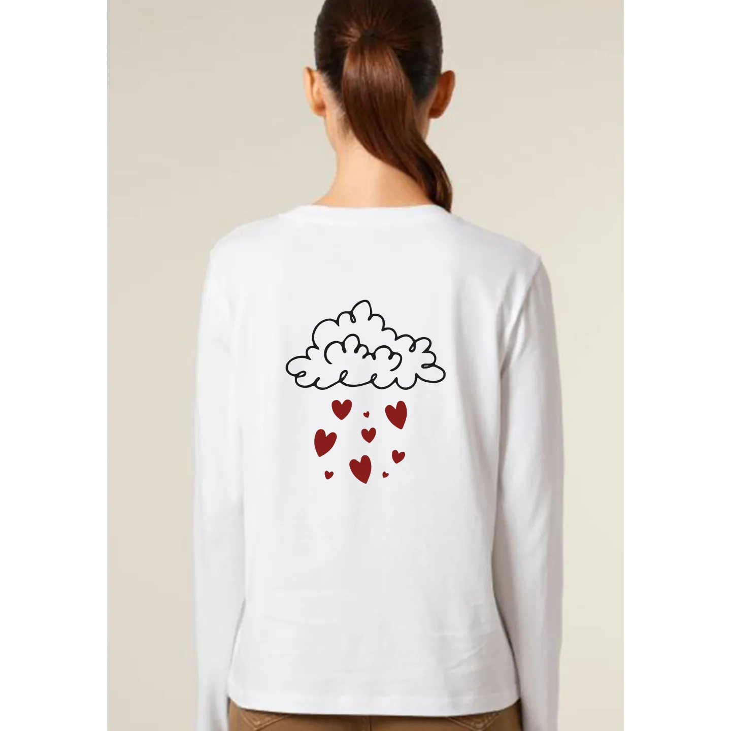 T shirt femme à manches longues "More amor por favor" 