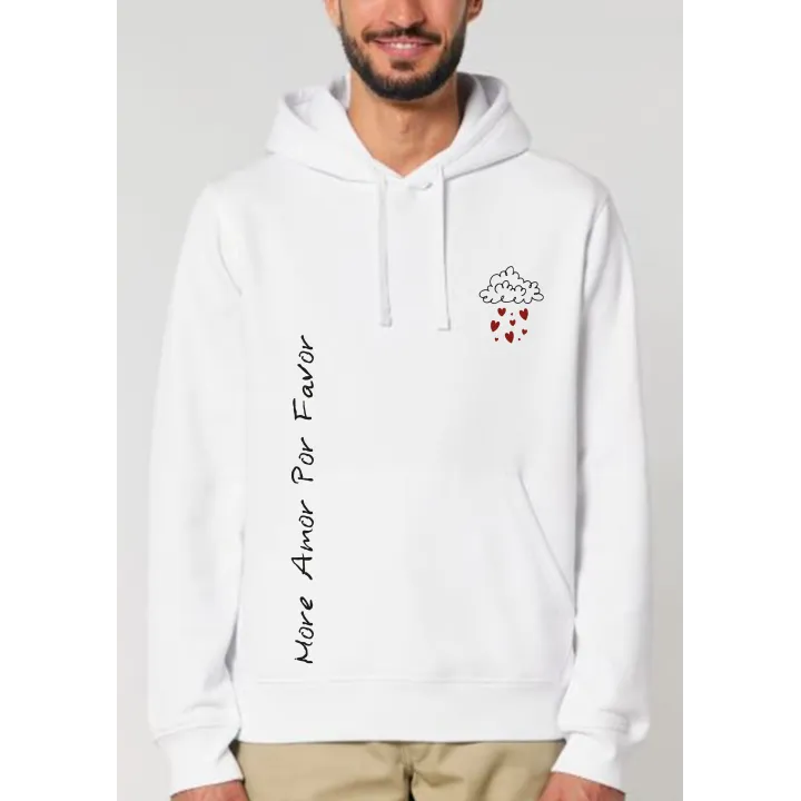 Sweat à capuche homme " More amor por favor "