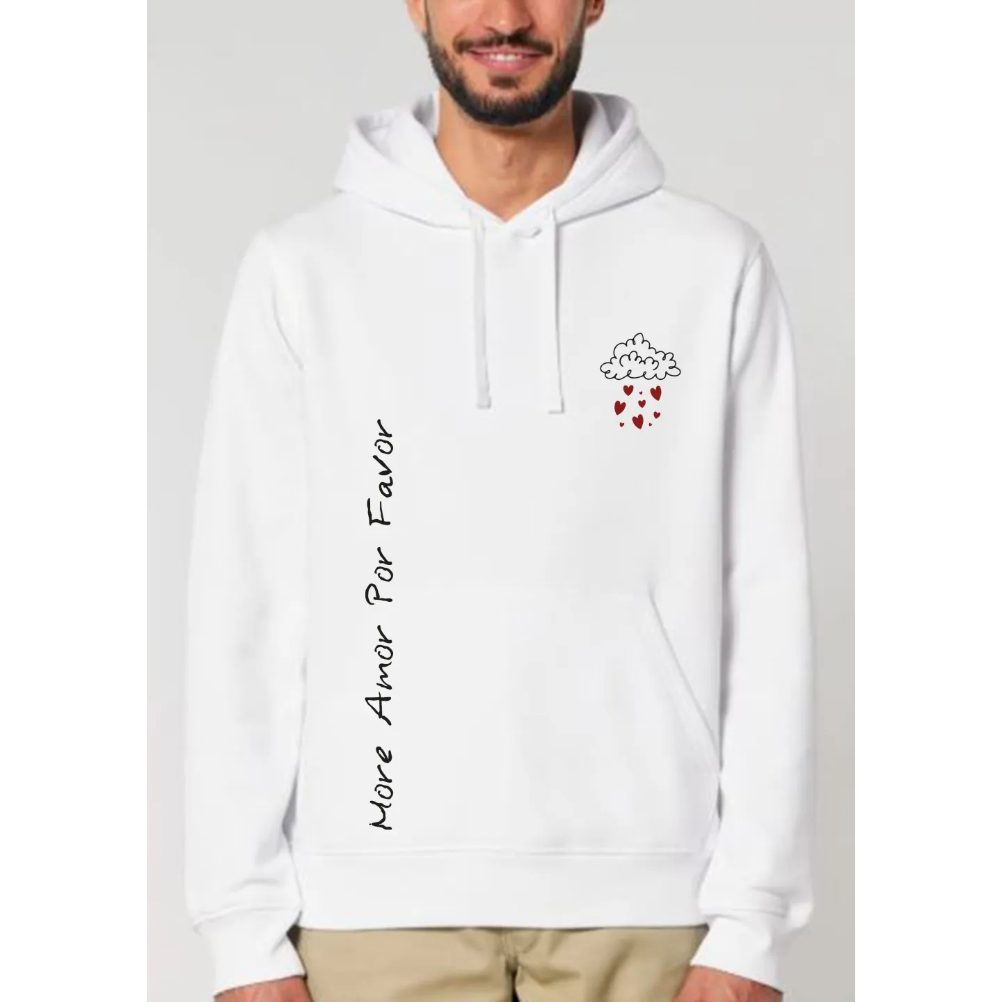 Sweat à capuche homme " More amor por favor "