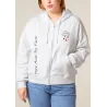 Veste zippée à capuche femme " More amor por favor "
