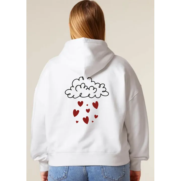 Veste zippée à capuche femme " More amor por favor "