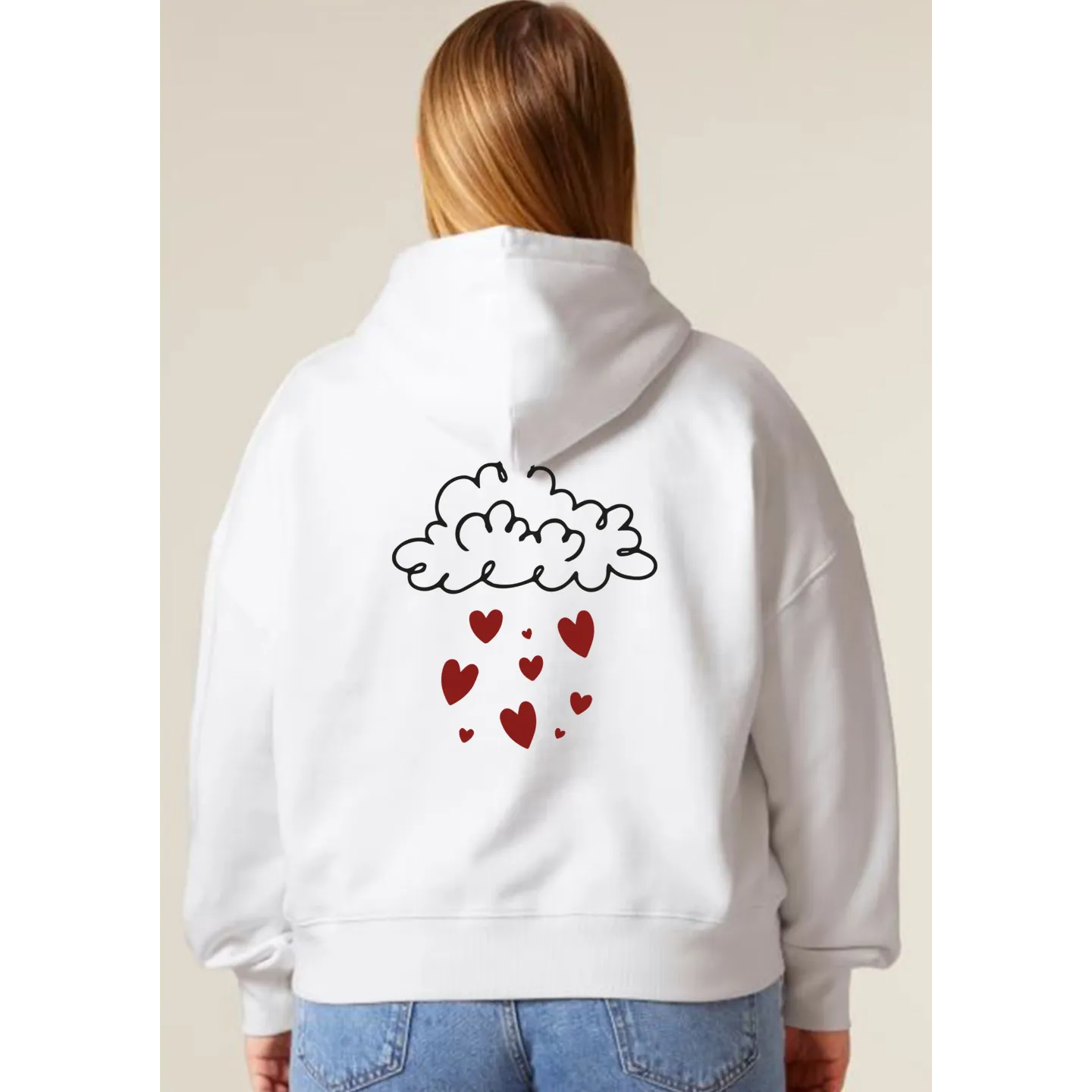 Veste zippée à capuche femme " More amor por favor "