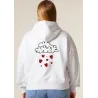 Veste zippée à capuche femme " More amor por favor "
