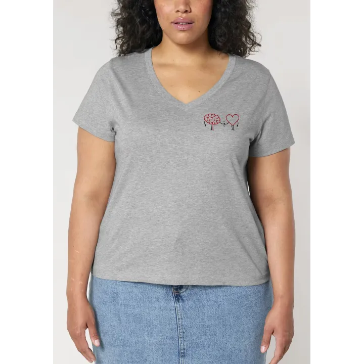 T shirt femme décolleté en V " Forever Friends "