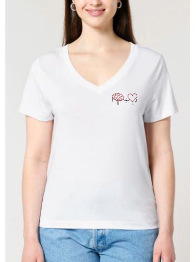 T shirt femme décolleté en V " Forever Friends " 