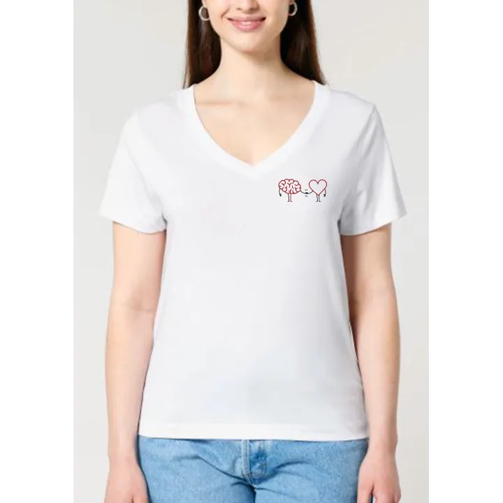 T shirt femme décolleté en V " Forever Friends " 