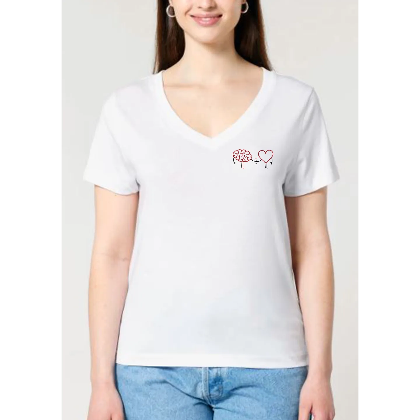 T shirt femme décolleté en V " Forever Friends " 