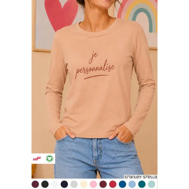 T SHIRT FEMME MANCHES LONGUES PERSONNALISABLE