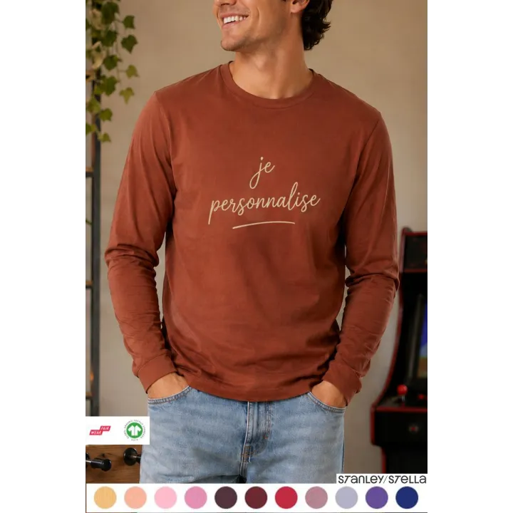 T SHIRT HOMME MANCHES LONGUES PERSONNALISABLE