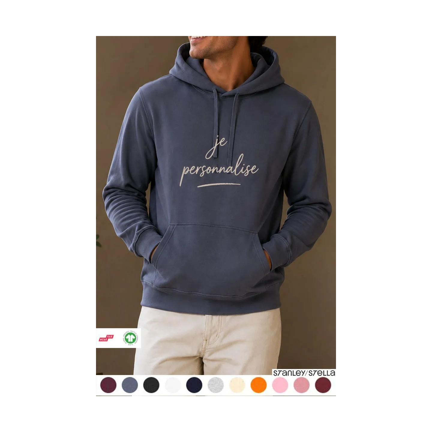 SWEAT CAPUCHE UNISEXE PERSONNALISABLE
