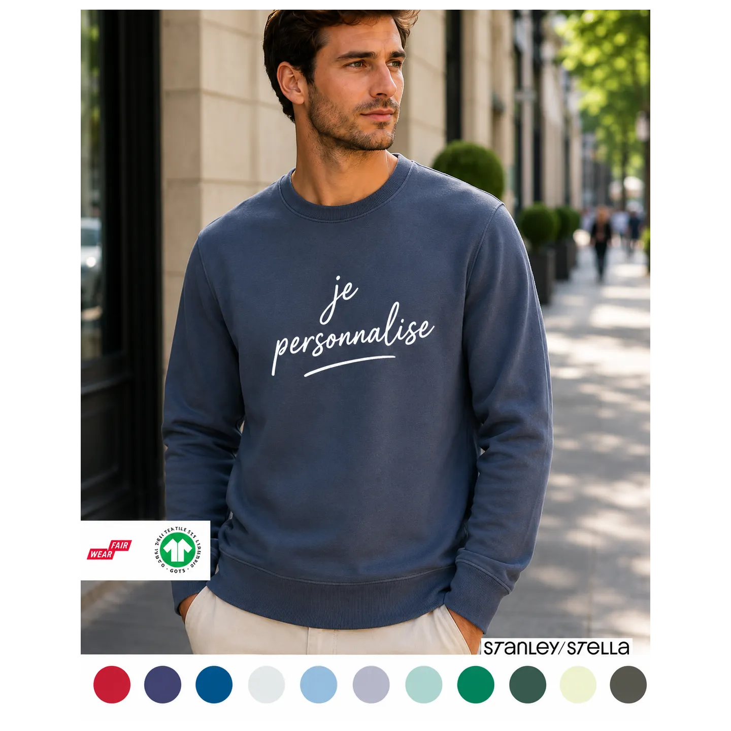 SWEAT COL ROND UNISEXE PERSONNALISABLE