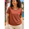 T shirt femme coeur clair : tee shirt amour en coton bio