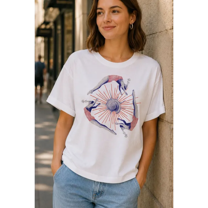 T-shirt femme loose "Nageuses" par Ruliano des Bois