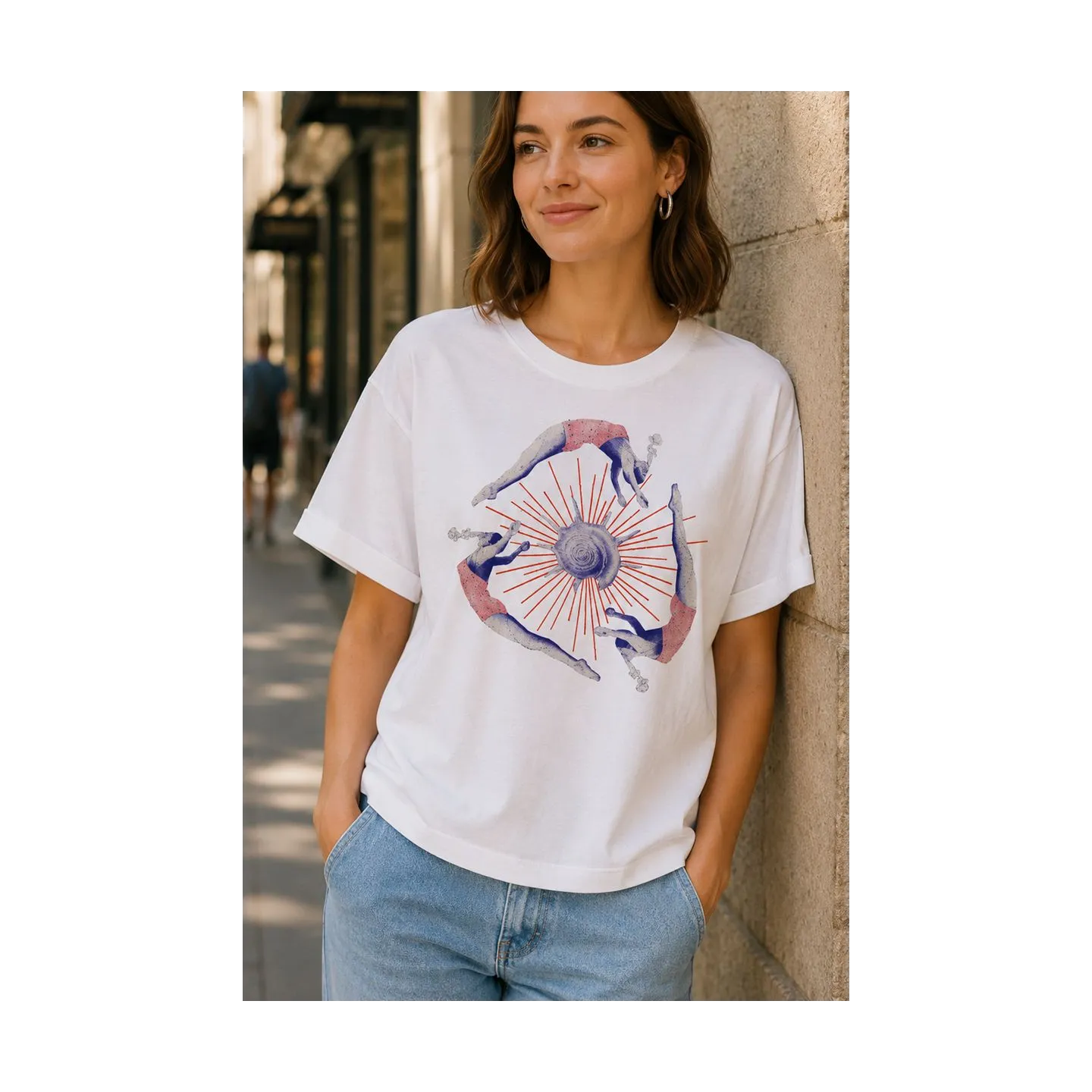 T-shirt femme loose "Nageuses" par Ruliano des Bois