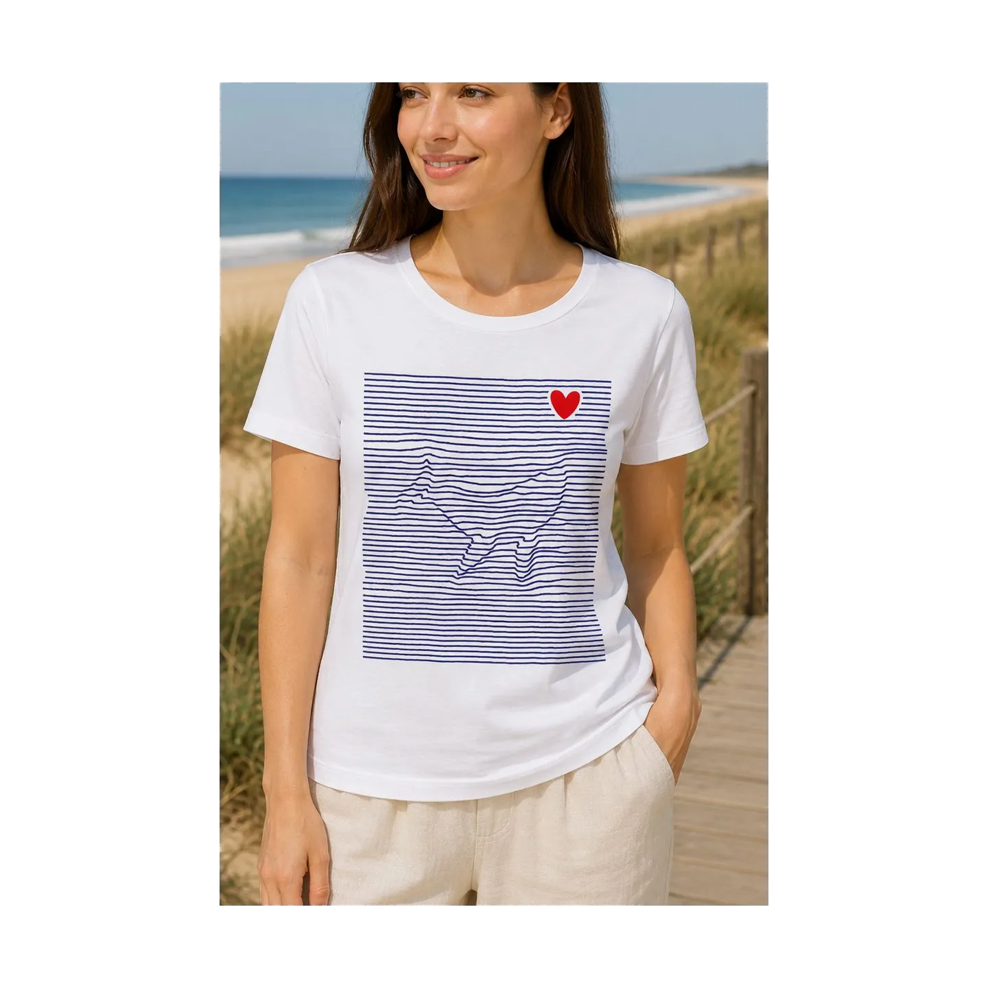 T-shirt Baleine marinière – Style éthique en coton bio & commerce équitable