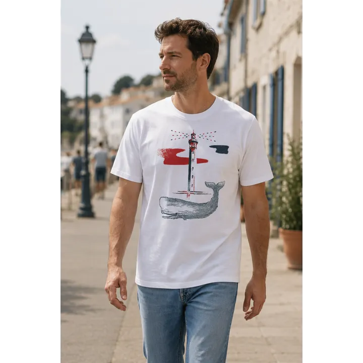 T-SHIRT HOMME "BALEINE" BY JORDAN GENTES