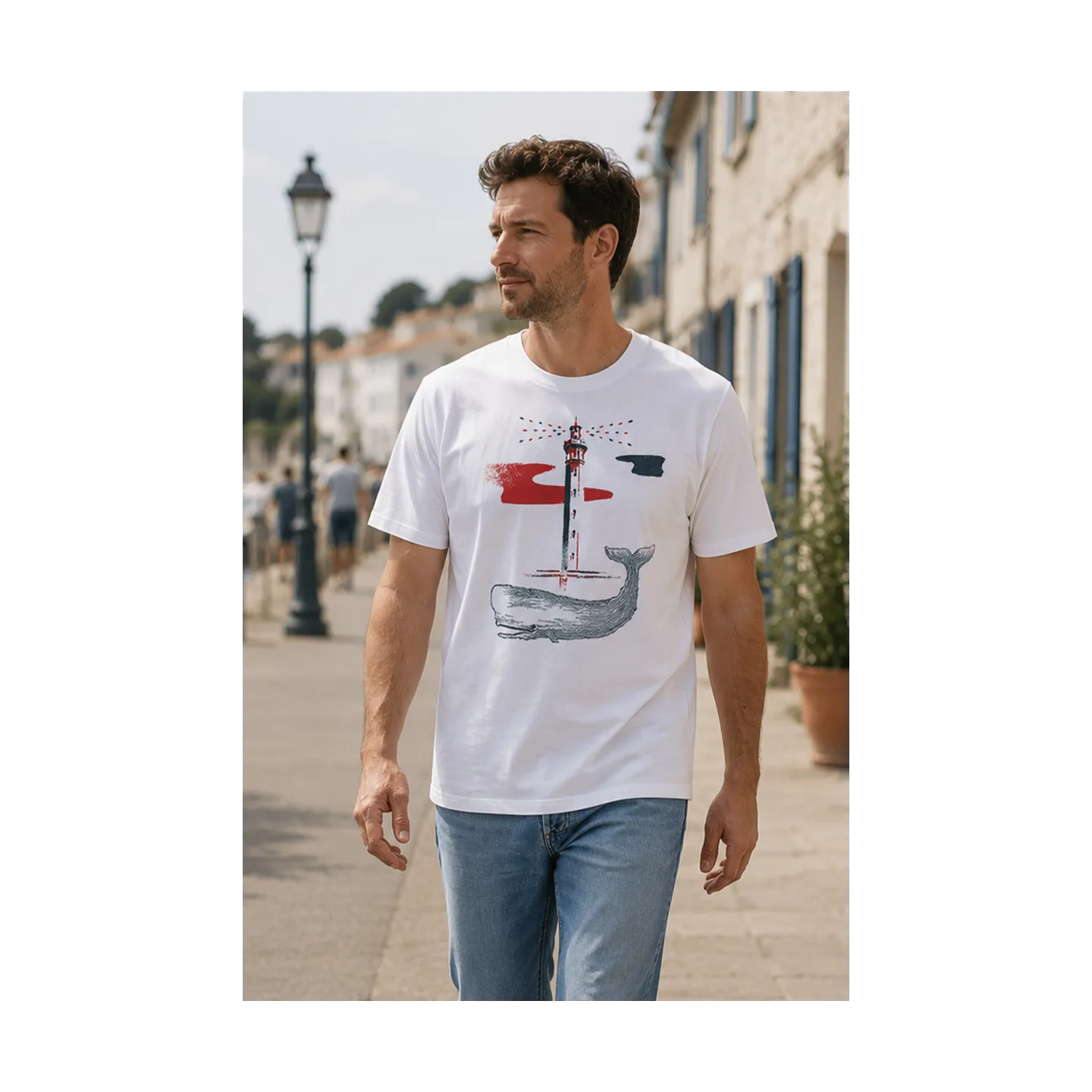 T-SHIRT HOMME "BALEINE" BY JORDAN GENTES