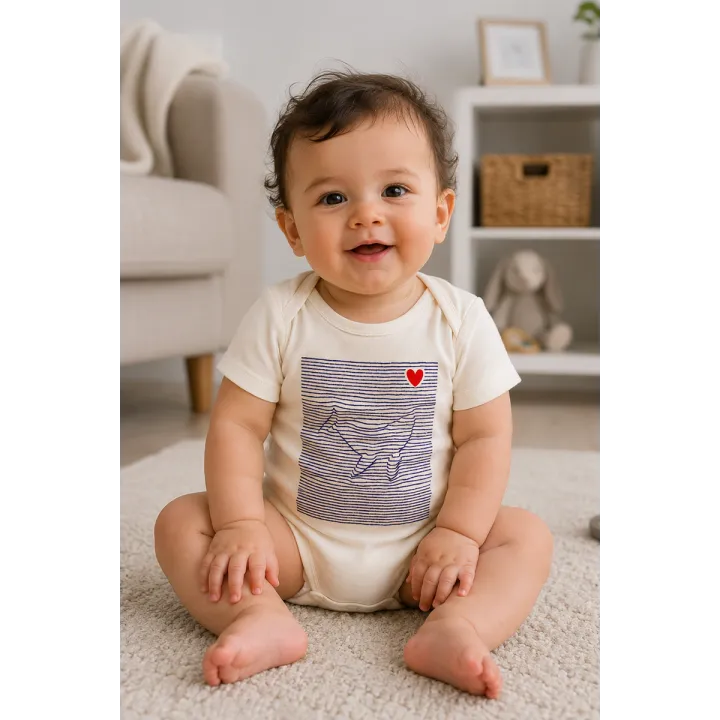 BODY BÉBÉ ''BALEINE MARINIERE''