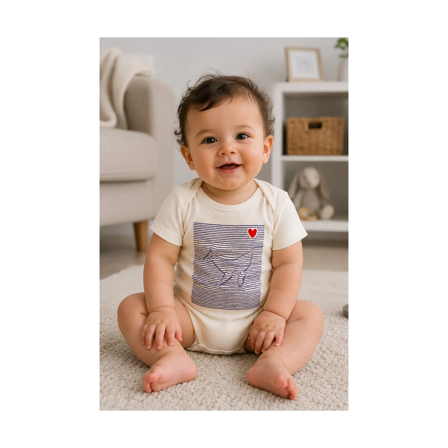 BODY BÉBÉ ''BALEINE MARINIERE''
