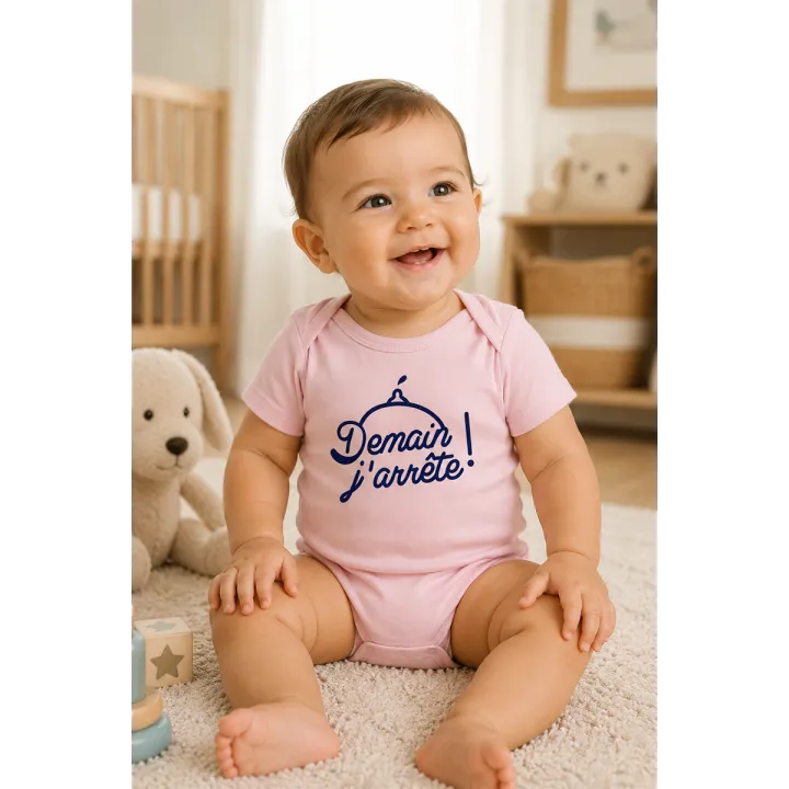 Body bébé ''Demain j'arrête'' (sein)