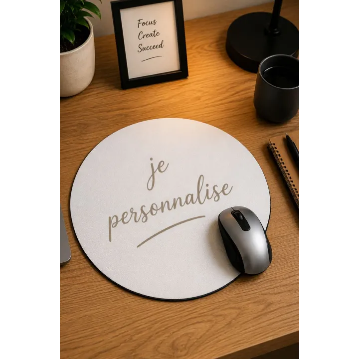 TAPIS DE SOURIS ROND PERSONNALISABLE