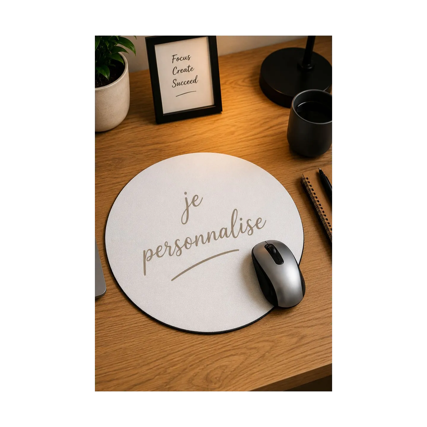 TAPIS DE SOURIS ROND PERSONNALISABLE