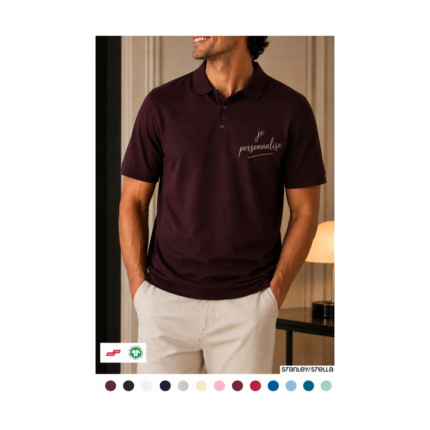 POLO HOMME BIO PERSONNALISABLE