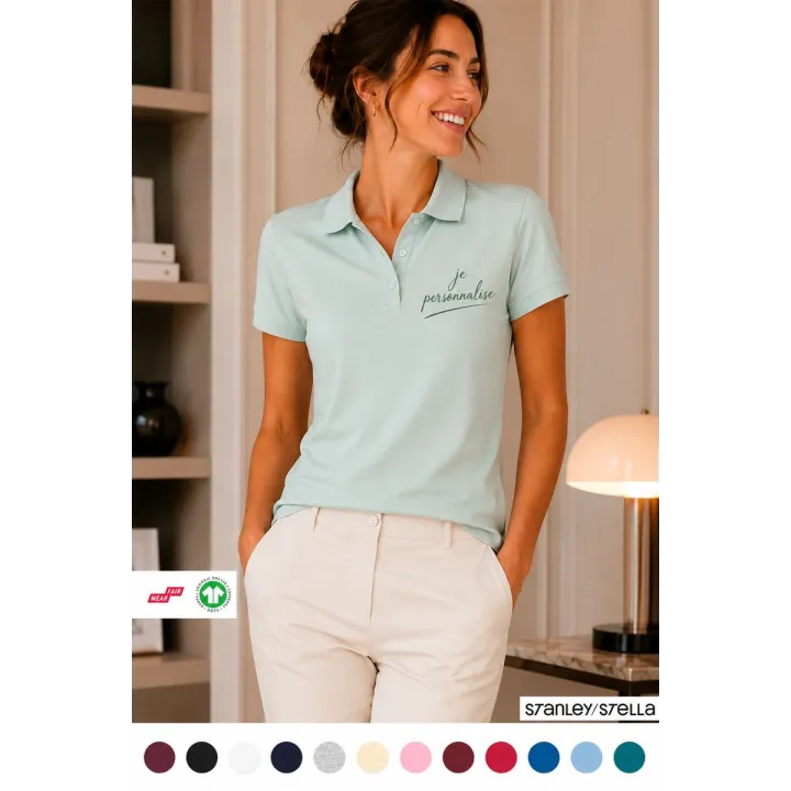 POLO FEMME BIO PERSONNALISABLE