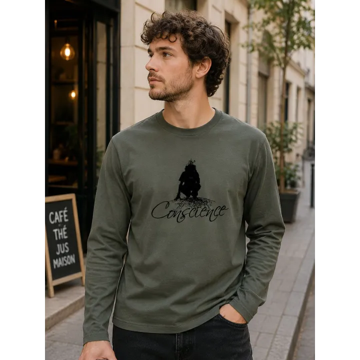 t shirt manches longues homme roost : t shirt conscience communication