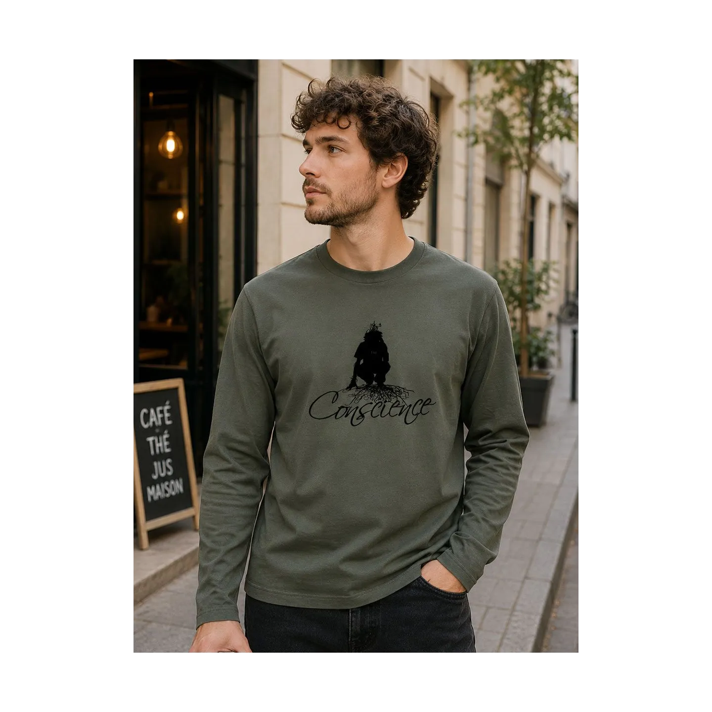 t shirt manches longues homme roost : t shirt conscience communication