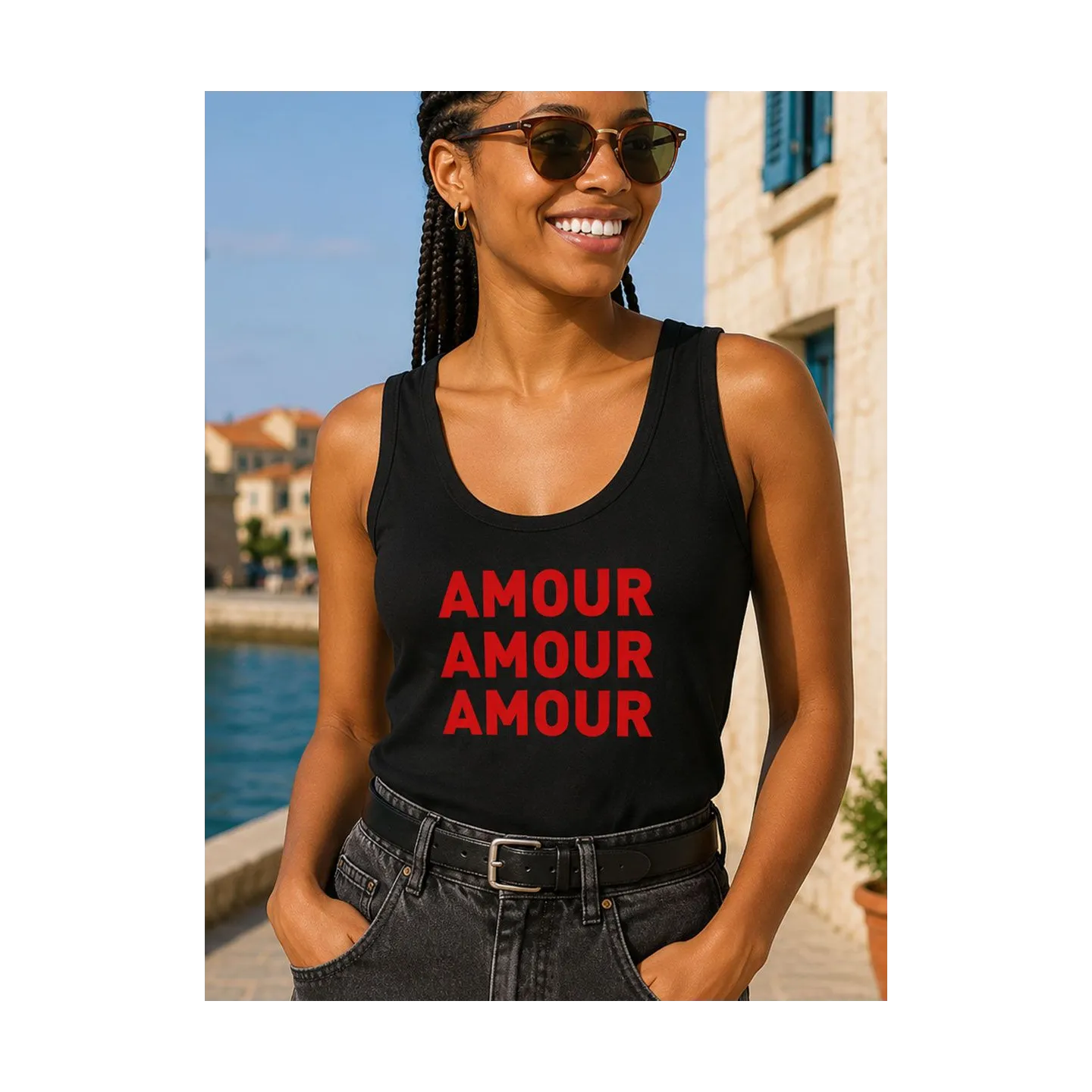 DÉBARDEUR FEMME "AMOUR AMOUR AMOUR"