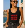 DÉBARDEUR FEMME "AMOUR AMOUR AMOUR"