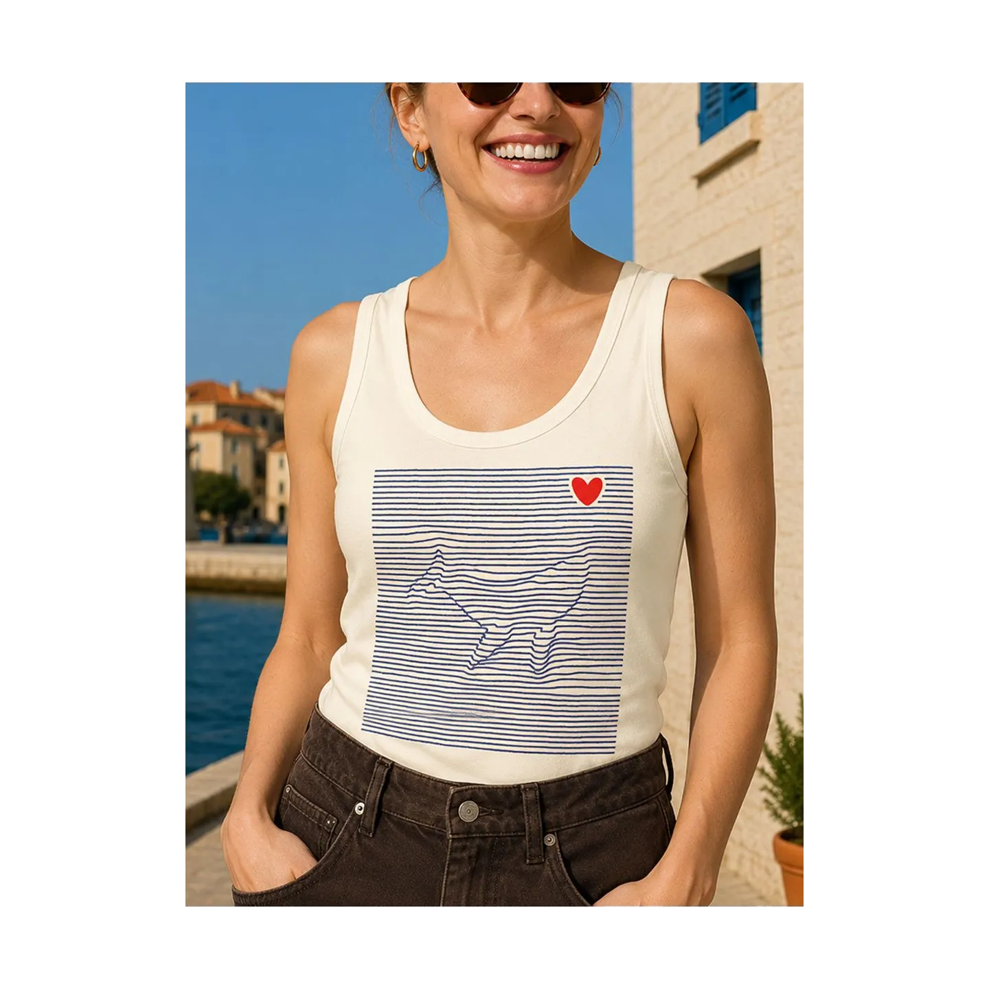 DÉBARDEUR FEMME "BALEINE MARINIERE" 