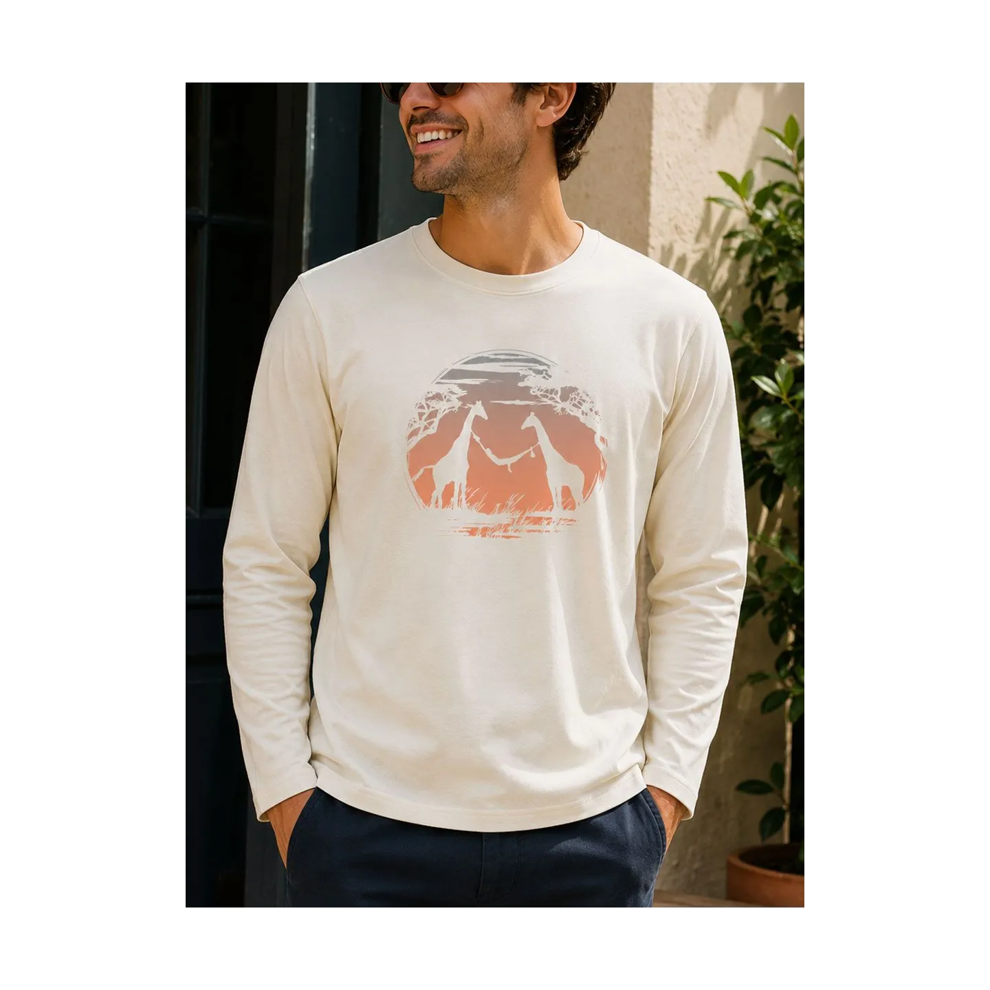 T-shirt girafe  :  t shirt écolo militant  humour cop21 en côton bio