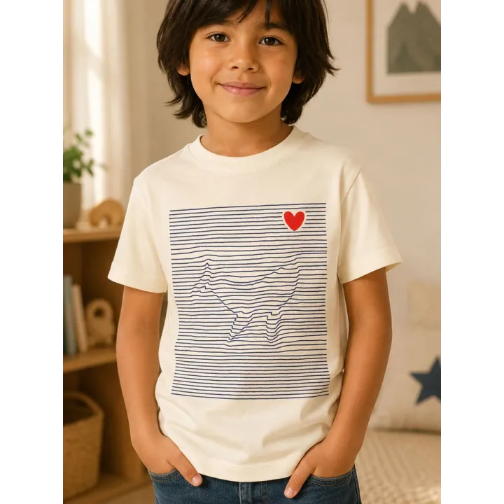 Tee shirt enfant "Baleine marinière"