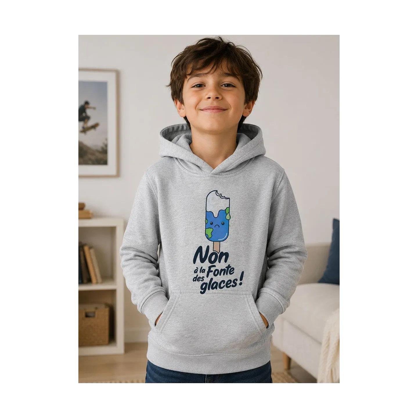 glace : sweat enfant rigolo, marrant, de la marque conscience