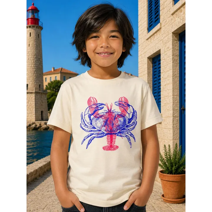 T-SHIRT ENFANT "HOMARD/CRABE" PAR RULIANO DES BOIS