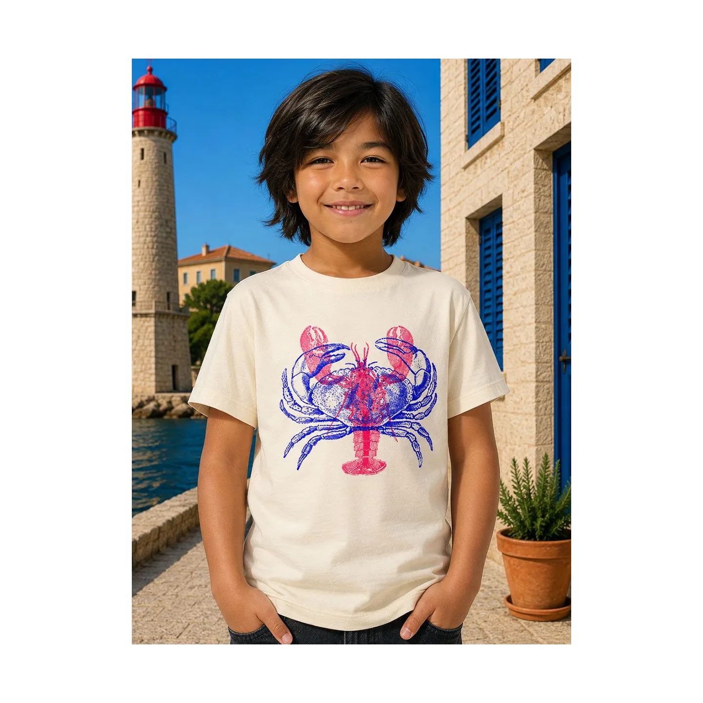 T-SHIRT ENFANT "HOMARD/CRABE" PAR RULIANO DES BOIS