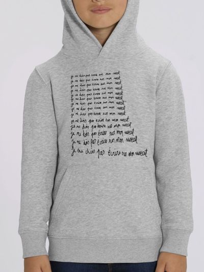 Sweat enfant "Je ne dois pas écrire"