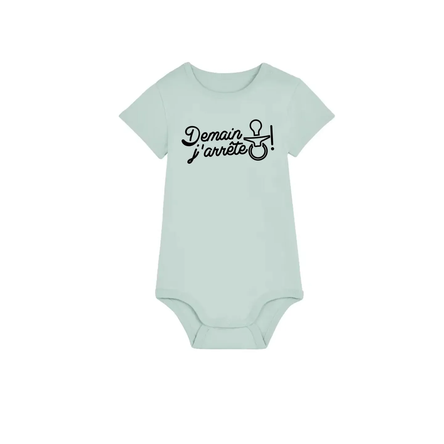 Body bébé ''Demain j'arrête'' (tétine)